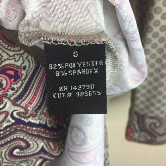 BCBGMaxAzria Blouse Size Small Gray and Pink $158 - Picture 4 of 4